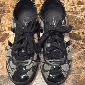 Coach Black and Gray‎ Lace-Up Sneakers